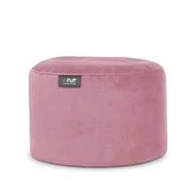 Puff Otomano Taburete Redondo con Relleno de Burbujas de Poliestireno Dimensiones 50x50x36cm Comodidad y Estilo para Tu Hogar - Ideal como Asiento o Reposapiés Rosa - Rosa - Ver 1