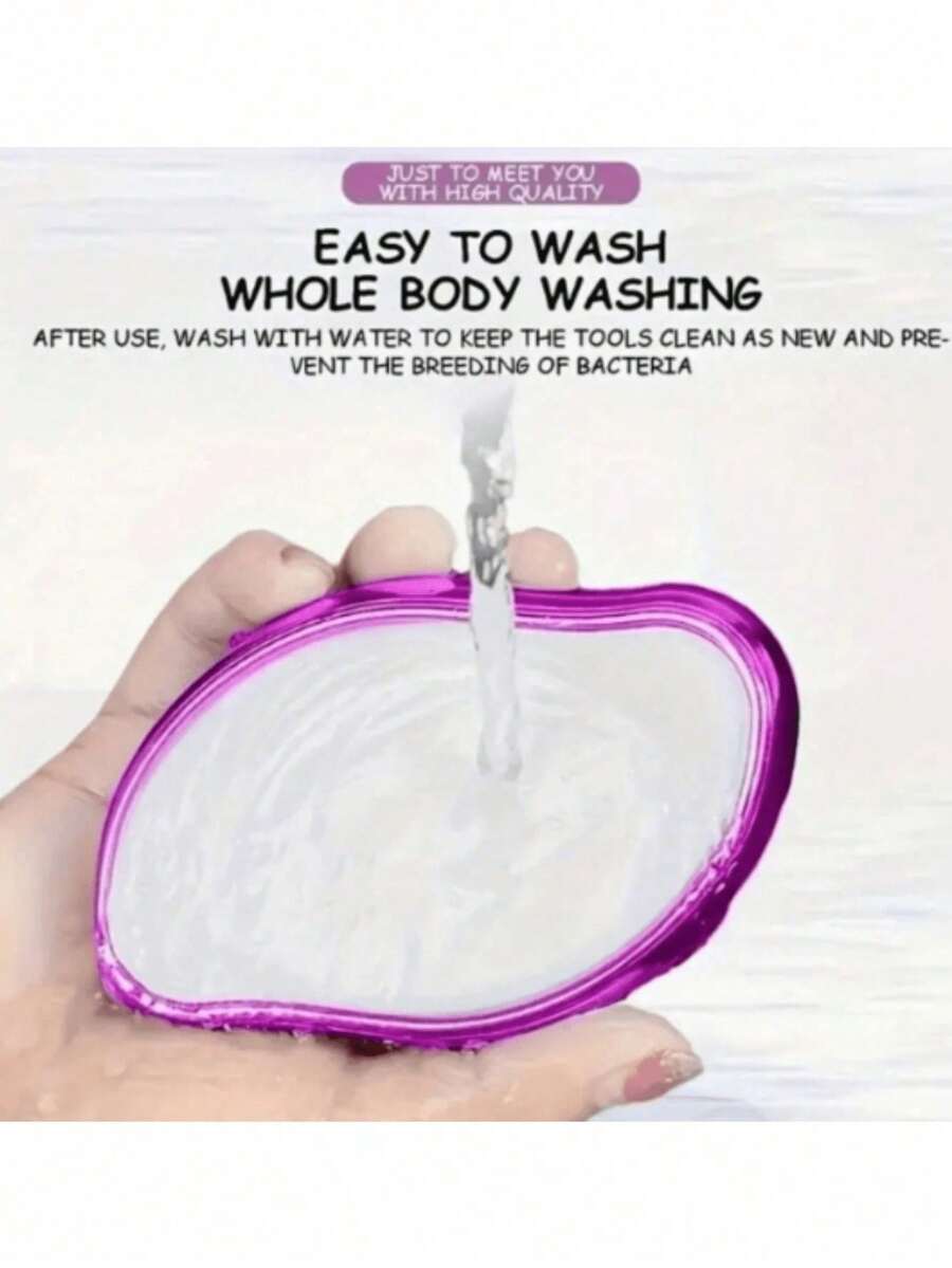 温和楠科技女士手动玻璃水晶脱毛器，亲肤型身体脱毛器，无香型 - 玫紅色 - 查看 1