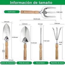 CYPNMOSU Jardineria Herramientas Juego de 5 Herramientas para Jardín Pala Tenedor Rastrillo Herramientas para Jardinería Kit de Herramientas de Jardinería Resistentes de Acero InoxidableFashion - 227217041 - Ver 5