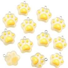 12pcs/set Cute Paw DIY Pendant For Women For DIY Jewelry Making
