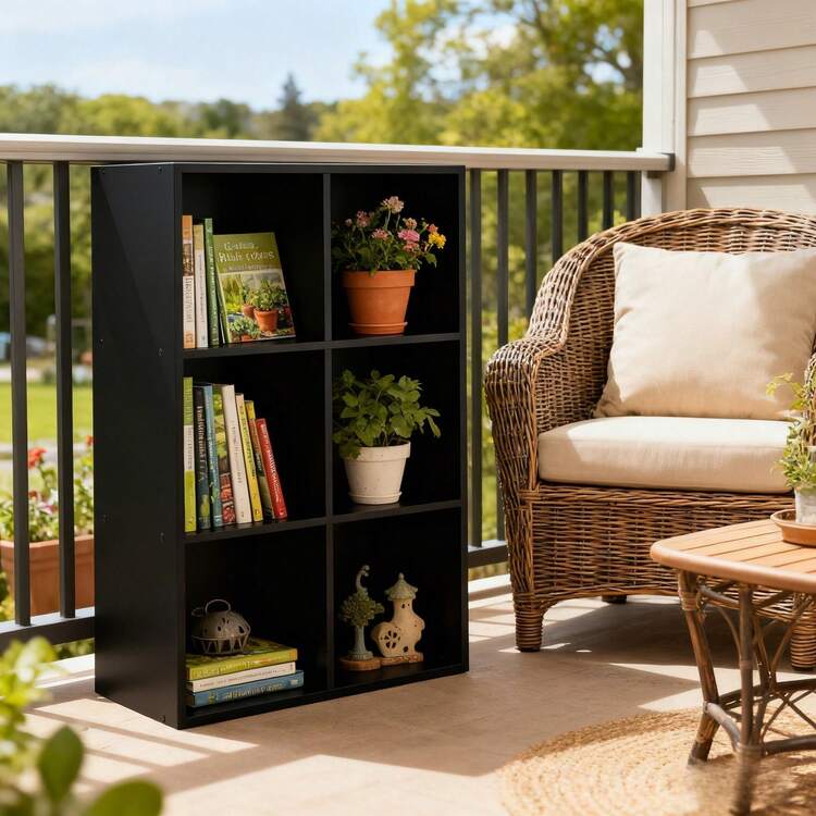 6 Cube Storage Organizer, Black - 黑色 - 查看 6