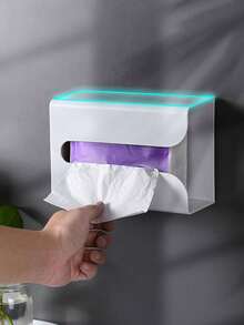 Hộp đựng túi rác cao cấp: Hộp đựng đồ và khăn giấy sáng tạo - Tiết kiệm không gian cho nhà bếp, phòng tắm, phòng ngủ và văn phòng - Phụ kiện đa chức năng cho cuộc sống tối giản, thiết kế tiết kiệm không gian, hộp đựng dung tích lớn, tương thích với túi cuộn/túi đựng giấy vệ sinh. - Nhiều màu - Xem 11