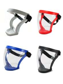 1pc Transparent Anti-Fog Face Shield, Dust-Proof Safety Goggles, Outdoor Protective Plastic Glasses