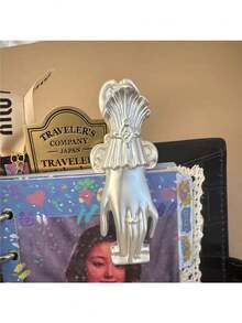 Lady's Hand Shaped Metal Paper Clip Binder Clips Page Holder Vintage Bullet Junk Journal Clips Book Clips Decorative Clip Accessories Clamps For Office Home DIY Use Gold - Bạc - Xem 2