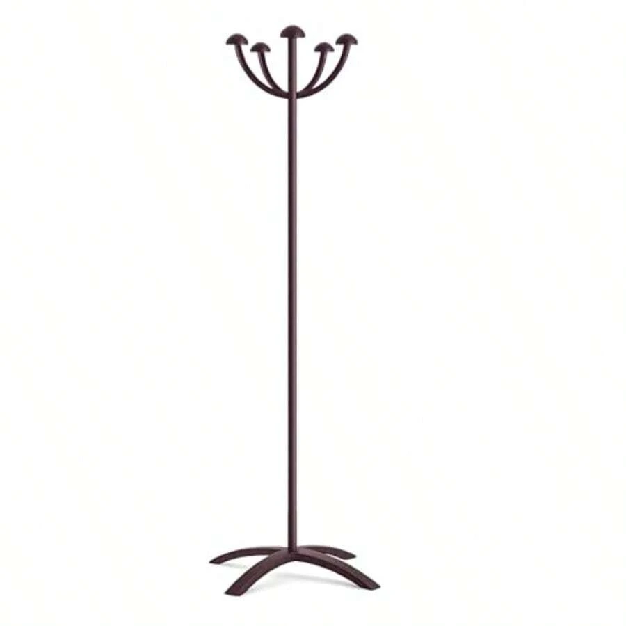 Towel Rack Coat Racks 5 Hooks Freestanding Coat Tree Used in Bedroom Living Room Office Coat Rack for Hanging Clothes Hats Bags Chocolate - Chocolate - Ver 1