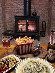 Cartoon Striped Ceramic French Fry Bucket, 750ML, Essential For Home Movie Nights, Popcorn Storage Container, Living Room Kitchen Snack Box, Home Decor (1pc) - Multicolor - View 6