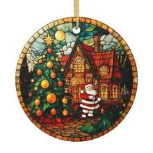 Santa Claus Christmas Tree Ceramic Christmas Hanging Ornament For Xmas Tree Wedding Holiday Party Home Decor - Christmas - View 1