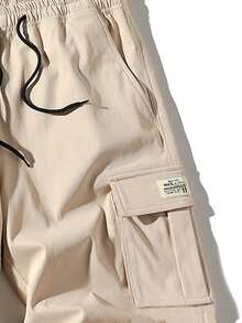 Men's Casual Cargo Shorts, Versatile For Daily Commute And College Style, Summer - Khaki - View 3
