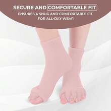 Happy Feet Toe Separator Alignment Socks - Comfortable Toe Separator Socks Massage Sock – Prevent Foot Cramp And Hammertoes - 淺粉紅色 - 查看 6