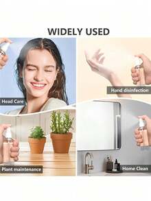 领结图案透明PET可重复灌装旅行喷雾瓶，多用途细雾喷雾瓶，适用于旅行和商务出行，可用作卸妆喷雾瓶、可重复使用的美发喷雾瓶、持续喷雾瓶，也可用于头发造型、清洁、植物喷洒和面部保湿。 - 彩色 - 查看 3