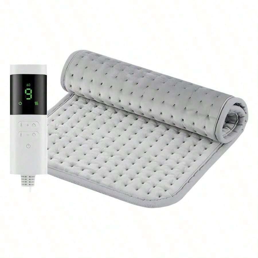 Electric Heating Pad 12''x24'' -9-Level Temperature Control, Speed Timed Portable Home Waist And Neck Protection, Soft Flannel Electric Blanket Suitable For The Back, Neck, Shoulders, Knees, Arms And Legs, Please Do Not Fold The Electric Blanket And Be Sure To Ensure The Controller Has Adequate Ventilation.