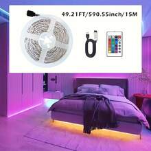 1pc 5V USB LED Light Strip, 3535 LED, 24-Key IR Remote Control, Dimmable. Suitable For Bedroom And Living Room Ambient Lighting, Christmas And New Year Decoration Lights - Multi-color Light - View 17