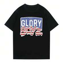 Camiseta de Verano de Hip Hop para Hombres y Mujeres de Rapper  Glory Boyz2025, Camiseta Retro de Manga Corta, Camiseta Casual Holgada para Hombres - Negro - Ver 10