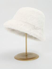 1pc Women's Solid Color Plush Hat, Casual Versatile Warm Windproof Faux Fur Hat Suitable For Daily Wear, Women's Warm Hat, Can Be Matched With Scarf For Dates, Parties, Gatherings, Christmas And Other Occasions - Multicolor - View 15