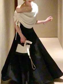 夏季优雅时尚女士派对生日A字新款晚礼服 - 黑色 - 查看 3