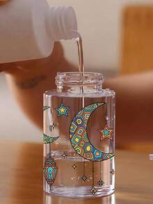 150毫升/200毫升/300毫升美甲按压瓶，透明按压瓶，粉色蝴蝶结图案，酒精卸甲油收纳瓶，大容量可重复使用卸妆瓶，卸甲油，按压头，空丙酮化妆品容器旅行瓶按压头，宿舍和浴室必备化妆配件 - 彩色 - 查看 7