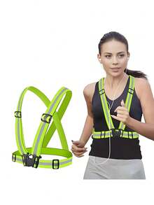 High-Visibility Reflective Vest, Outdoor Traffic Safety Reflective Vest With Pockets, High Luminosity Vest; Reflective Mesh Vest; Suitable For Men And Women For Work, Cycling And Running - Multicolor - View 10