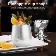 Coctelera De 500 Ml Con Superficie De Piña, Copa De Cóctel, Bartender, Bebida De Acero Inoxidable (SILVER),40054074 - Plateado - Ver 2