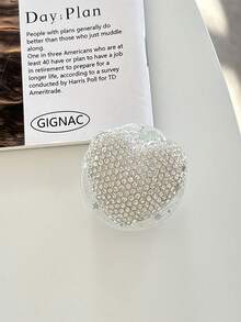 Adjustable Heart-Shaped Element 1pc Sparkling Diamond Heart-Shaped Phone Stand Adhesive Telescopic Desktop Phone Holder Phone Grip Holder Valentine's Day Gift For Family And Friends - Multicolor - View 14