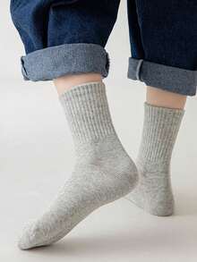 3双纯色儿童袜子，适合返校季和整个季节 - 彩色 - 查看 3