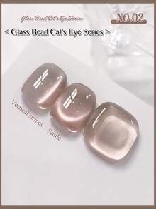 MISS SHAKA 10毫升 冬春美甲 情人节礼物 冰透明粉蓝白玻璃珠猫眼凝胶指甲油 美白流行百搭美甲用品 - 彩色 - 查看 17