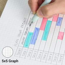 Kokuyo Campus Loose Leaf Paper For Binders, 5 Pack, Sarasara Smooth Writing Paper, B5, A 5mm Graph, 26 Holes, 50 Sheets/Pack, PH Neutral, Bleed Resistant, 75gsm, Japan Import (NO-807S-5) - 5 - View 4