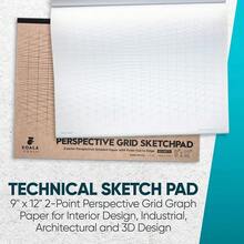 Kooalaa Tools | Drawing Perspective (1 And 2-Point) Large Sketch Pad (2 Point - 9 X 12) - 2點-9x12 - 查看 3