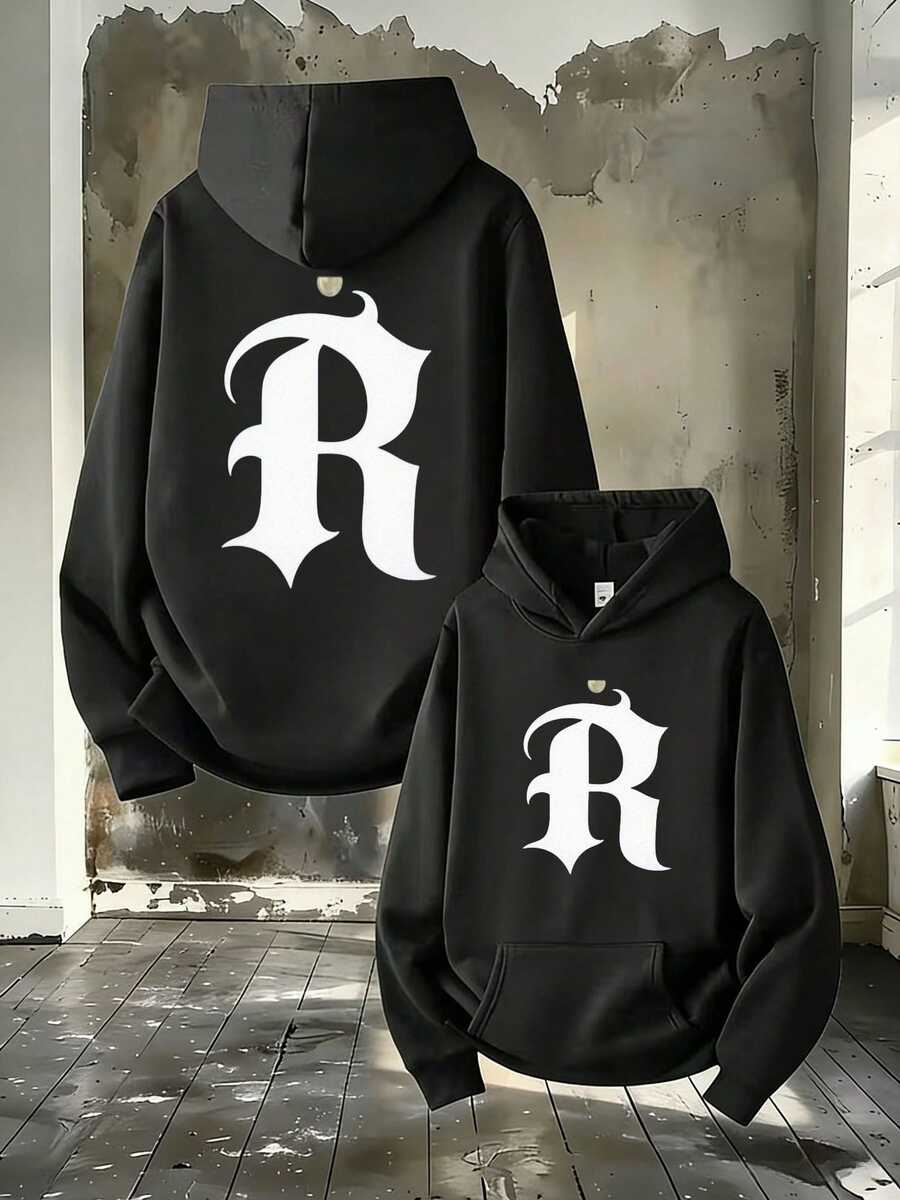 Sudadera con capucha para hombres EYZT - Negro - Ver 1