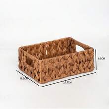 1 Giỏ đựng tạp chí cỡ lớn kiểu nhà nông thôn - Giỏ đựng đồ bằng mây đan tự nhiên, kiểu dáng mở miệng, làm thủ công từ lục bình với khung sắt, thích hợp cho phòng khách, phòng tắm, văn phòng - Kệ đựng tạp chí chắc chắn, giỏ trang trí nhà cửa, không gian lưu trữ rộng rãi (dài 38 cm x rộng 15 cm x cao 38 cm) - Thiết kế bền chắc, lý tưởng để đựng tạp chí, sách, thư từ, iPad - Điểm nhấn trang trí nhà cửa phong cách cổ điển, giỏ đựng tạp chí, kệ đựng tạp chí treo tường. - gừng - Xem 10