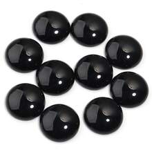 5-10pcs/Pack Natural Black Agate Cabochons, Various Sizes, Vintage Elegant Black Gemstone Cabochons, Suitable For Necklace, Ring, Bracelet Jewelry Making, DIY Decoration - Black Onyx - View 14