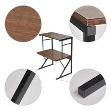 2-Tier Microwave Oven Shelf Stand, Kitchen Countertop Storage Rack Spices Rack Freestanding, Home Office Printer Stand Multifunctional Unit Shelving Wood Top Metal Frame - 3-tier Oak - View 7