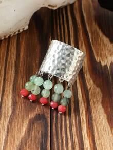 1-2个复古西部风格串珠吊坠发夹，时尚发饰，爪夹，发卡，发夹，头饰，发卡 - 彩色 - 查看 6