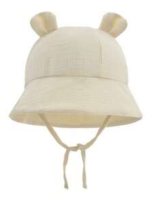 1pc Kids Rabbit Ear Bucket Hat, Adjustable Drawstring Bucket Hat, Anti-Slip Children Sun Hat, Suitable For Casual Outings, Parent-Child Play, Daily Wear - Multicolor - View 6