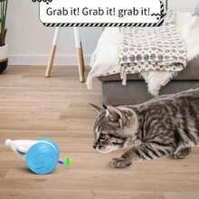 1 Piece PawPartner Interactive Cat Mouse Toys For Indoor Cats Automatic Electric Kitten Mice Toy With LED Built-In Obstacle Distinguish - Multicolor - View 10