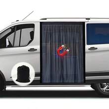 1pc Black Camper Magnetic Screen Door, Car Specific Anti-Mosquito Curtain, Magnetic Design Easy Open/Close, Prevent Mosquitoes, Fit For Camper Door, Car Anti-Mosquito Gadget, Breathable Non-Stuffy - 1pc Magnetic Curtain - View 5