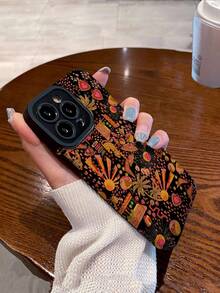 Ốp điện thoại giả da họa tiết graffiti cổ điển, mềm mại, tương thích với Apple và các dòng điện thoại khác. - Nhiều màu - Xem 5