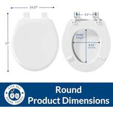 CYPNMAYFAIR 843SLOW 000 Lannon - Asiento de inodoro que se cierra lentamente y nunca se afloja redondo madera esmaltada duradera color blancoFashion - 227420093 - Ver 6