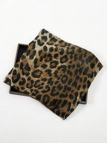 1 Peça Lenço Feminino Novo Estilo Boêmio com Estampa de Leopardo em Aquarela, Lenço Minimalista Elegante Multifuncional de Algodão e Viscose, Leve e Respirável, Proteção Solar para Verão, Versátil para Uso Diário - Estampa de leopardo grande - Visão 9