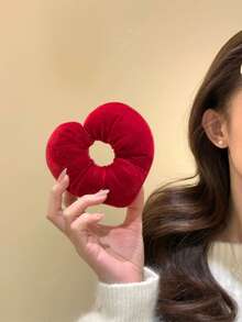 1个心形发圈，适合扎马尾辫、丸子头，以及情人节、派对等各种场合。 - 紅色 - 查看 8
