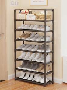 1pc 3-5 Tier Multi-Functional Storage Rack, Home Living Room Bedroom Dorm Easy Assembly Shoe Rack High Capacity, Reinforced Thick Pipe Load Bearing, Can Be Used As Miscellaneous Storage Rack / Organizer, Space Saving Dust-Proof Applicable For Multiple Scenarios - Multicolor - View 7