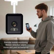 FHD 1080 Indoor WIFI Surveillance Camera / Human Body Detection / Built-In Alarm / Night Vision / Two-Way Communication. Ideal Valentine's Day Gift. - Multicolor - View 3