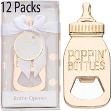 1pc/12pcs Baby Gift Bottle Opener, Baby Shower Party Favor, Decorative Keepsake, Poppin Bottle Opener And Gift Box, For Guests To Reveal Gender And Party Preference, Boy Or Girl? Baby Shower, Gender Reveal Party Supplies, Baptism Gift, Baptism Keepsake, Baptism Party Supplies, Baby Shower Party Favor For Guests, Baby Shower Return Gift - White - View 11