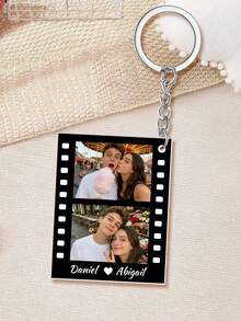 1-4pcs Customized Photo Acrylic Keychain - Personalized Couples Photo Keychain, Valentine's Day Anniversary Gift, Custom Name Keychain, Couples Keychain Suitable For Both Men And Women, Romantic Meaningful Design, Ideal For Couples, Him, Her, Boyfriend, Girlfriend, Husband, Wife, Perfect For Valentine's Day, Anniversaries, Daily Commemoration - Multicolor - View 8
