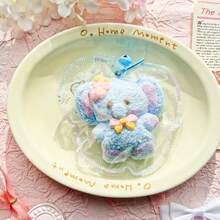 2026新款1件装迷你慢回弹动物雕塑 - “奶油粘土”硅胶材质，手工精细缝线，可收藏的慢回弹艺术玩具，桌面治愈系艺术品及高级礼品 - 生日、复活节、情人节的完美之选 - 彩色 - 查看 3