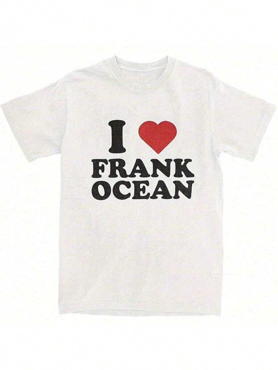 I Heart Shirt Ocean Hop Shirts Short-Sve Vintage Tshirt Beach O-Neck Tees - White - View 1