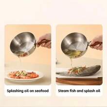 1个高导热不锈钢迷你锅，采用现代金属（金/银）风格，圆形锅身搭配符合人体工学的木质手柄。非常适合单人份餐食，例如炒菜、煎蛋或炖少量汤。 - 彩色 - 查看 4
