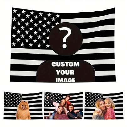 1pc Customizable Tapestry, Can Add Photos And Text, Suitable For Birthday, Wedding, Christmas, Party, Father's/Mother's Day, Home Decor, Bedroom Decoration, Dorm Decor And Back To School