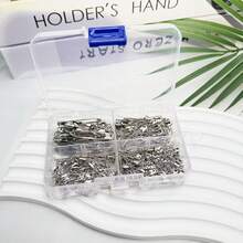 380pcs Assorted Safety Pins, Silver Color, Small Pins, Loose Pins, Large Pins, Clothing Pins, Apparel Accessories Pins, Bag Charms, School & Office Supplies, Shirt & Jacket Accessories, Christmas & Halloween Costume Pins, Fun & Cute Teacher Gifts, Clothing Accessories, Bag Charms - Multicolor - View 4