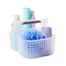 CYPNmadesmart - Bolsa de Ducha de Agarre Suave de 2 Compartimentos para organización de baño cubeta de Almacenamiento de plástico tamaño pequeño EscarchaFashion - 227443501 - Ver 2