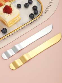 2Pcs Stainless Steel Cake Cutting Set,Cake Knife And Server Set For Wedding, Birthday, Party - Multicolor - View 3